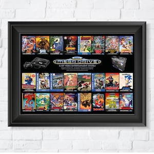 Sega Mega Drive Box Art Poster, High Quality, A1/A2 Prints (Custom made)