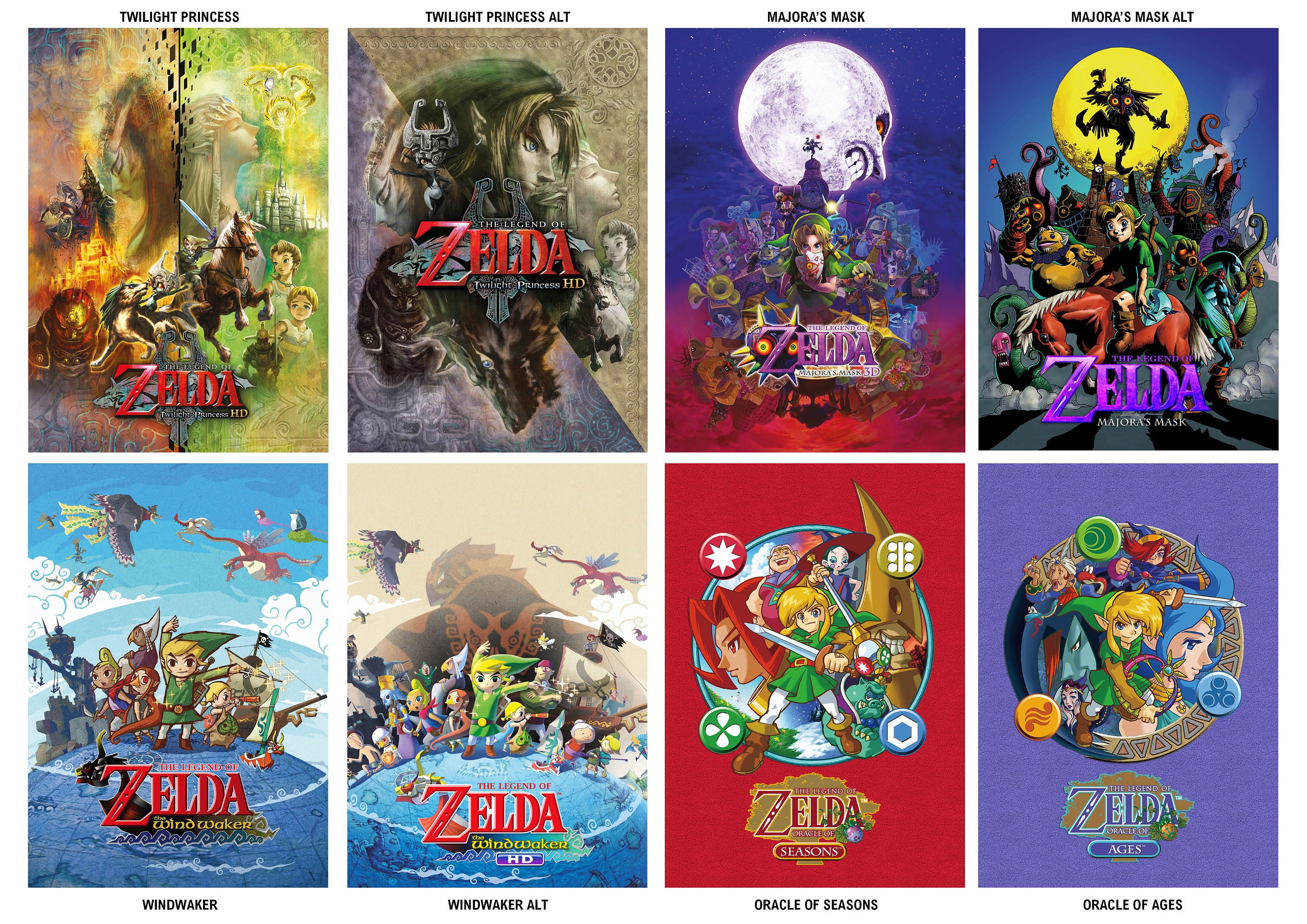 The Legend of Zelda Custom Box Art A4 297x210mm or 8x10 