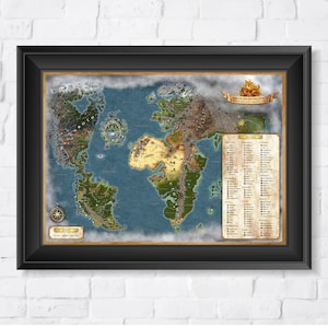 Warhammer Total War 1/2-kaart, hoge kwaliteit, A3-, A2- en A1-afdrukken