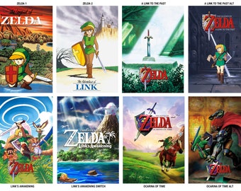 The Legend of Zelda, Custom Box Art, A3 (420x297mm) or 11x14 Inch High Quality Prints
