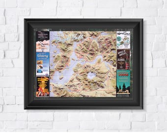 Alan Wake 2, Bright Falls Map, High Quality A2 Print