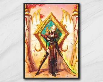 World of Warcraft Blood Elf, High Quality, A1/A2/A3, 16x24 Inches Print