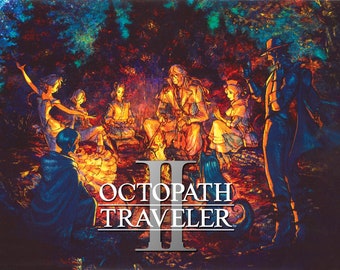 Octopath Traveler 2/II, hochwertiger A3 Druck