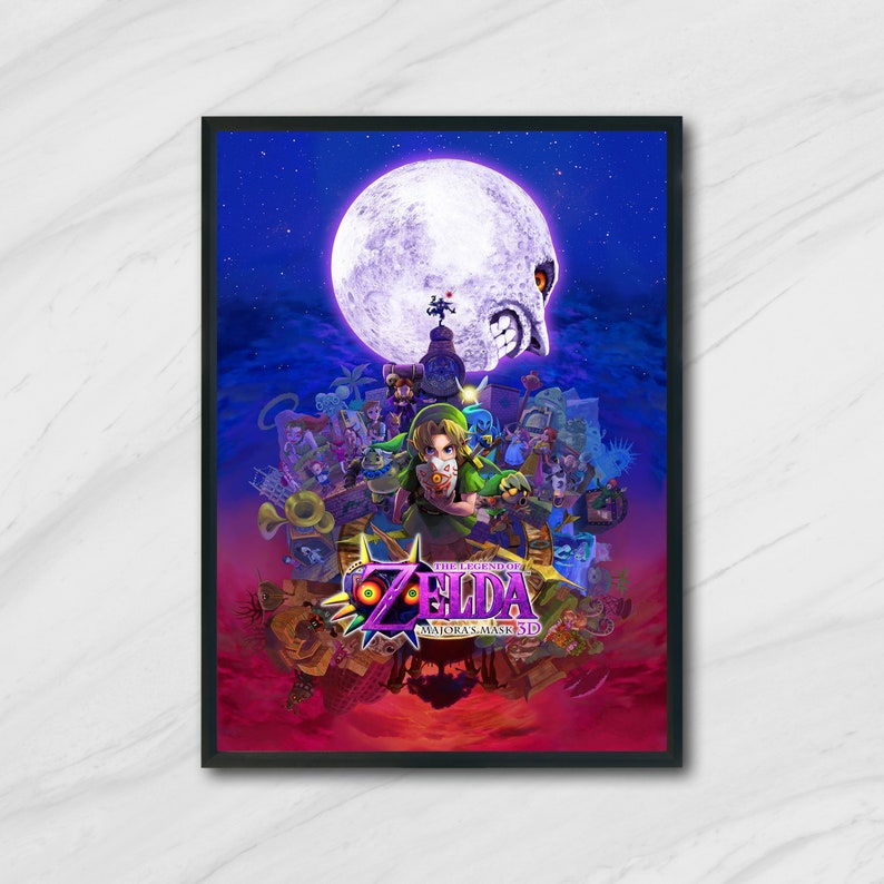 The Legend of Zelda, Majora's Mask 3D, High Quality A2 or A1 Print image 1