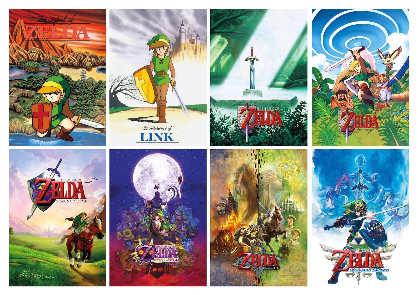 The Legend Of Zelda Custom Box Art A4 297x210mm Or 8x10 Etsy