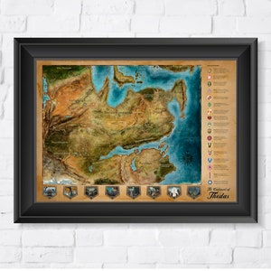 Dragon Age Inquisition, Thedas Map, High Quality, A3, A2 & A1 Prints