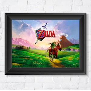 The Legend of Zelda, Ocarina of Time Print, A3, A2, A1 or 500x700mm, HP Photo print