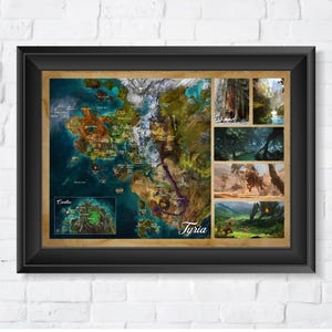 Gildenkriege 2, Tyria Karte, High Quality, A3, A2 & A1 Drucke