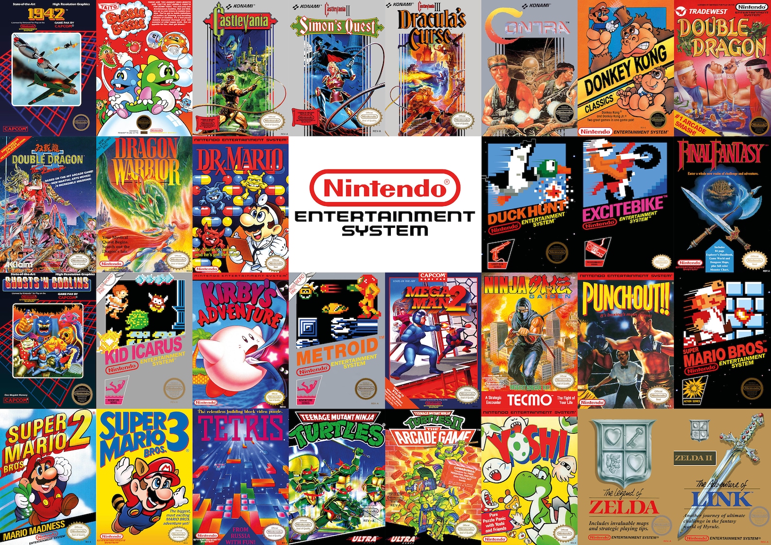 Nintendo Entertainment Sytem NES Box Art Poster High Etsy