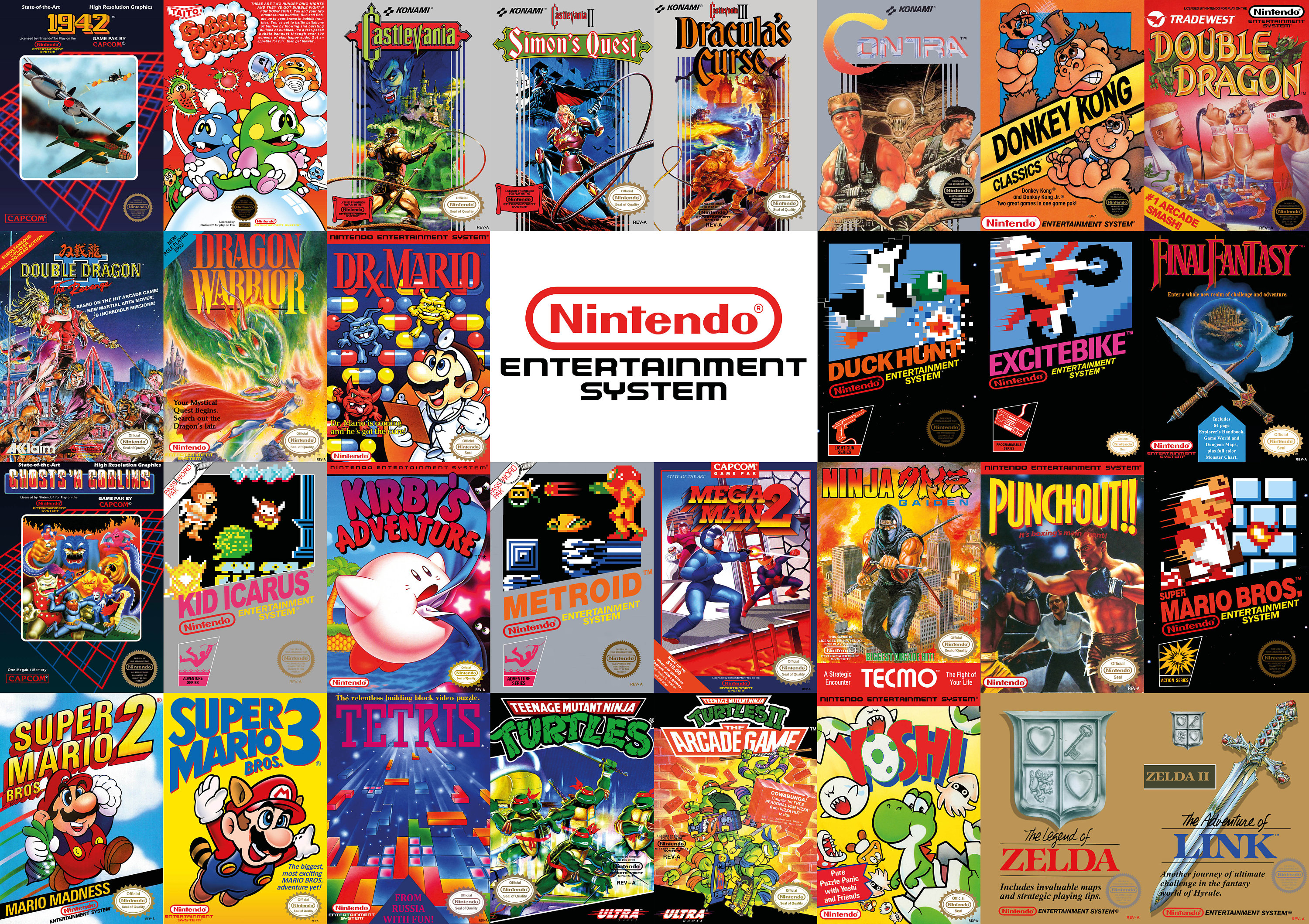 Nintendo Entertainment Sytem NES Box Art Poster High Etsy