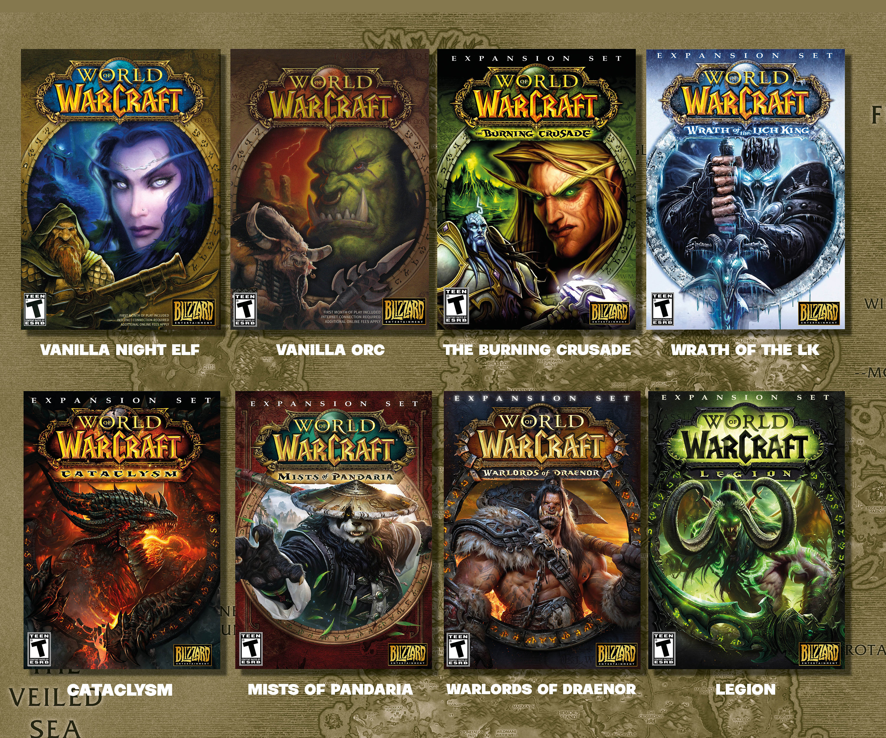 World of Warcraft ボックスアートポスター A4 (297 x 210 mm