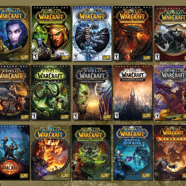 Póster artístico de caja de World of Warcraft A4 (297 x 210 mm) - Blizzard, WOW