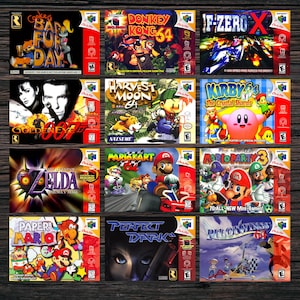 Nintendo 64 Box Art A4 Prints (297x210mm) (N64)