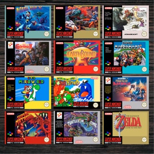 SNES PAL Box Art A4 Tirages (297x210mm) Super Nintendo Entertainment System