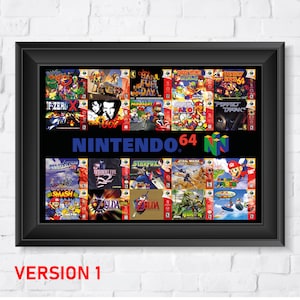 Nintendo 64 Box Art Poster, High Quality, A1/A2 Prints (N64) (Custom made)