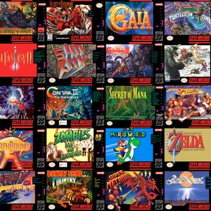 SNES Box Art A4 Prints 297x210mm Super Nintendo | Etsy