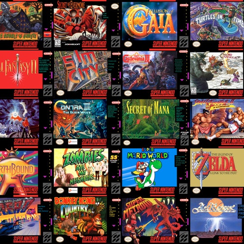 NES Box Art A4 Prints 297x210mm Nintendo Entertainment Etsy UK