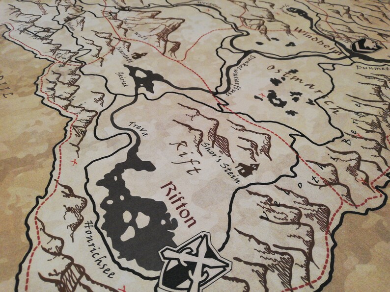 Skyrim Province Map German/Deutsche Version High Quality | Etsy