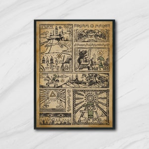 The Legend of Zelda, Wind Waker Scroll, A2, 16x24 or A3 print