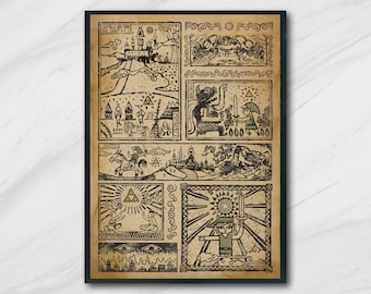 The Legend of Zelda, Wind Waker Scroll A3 print