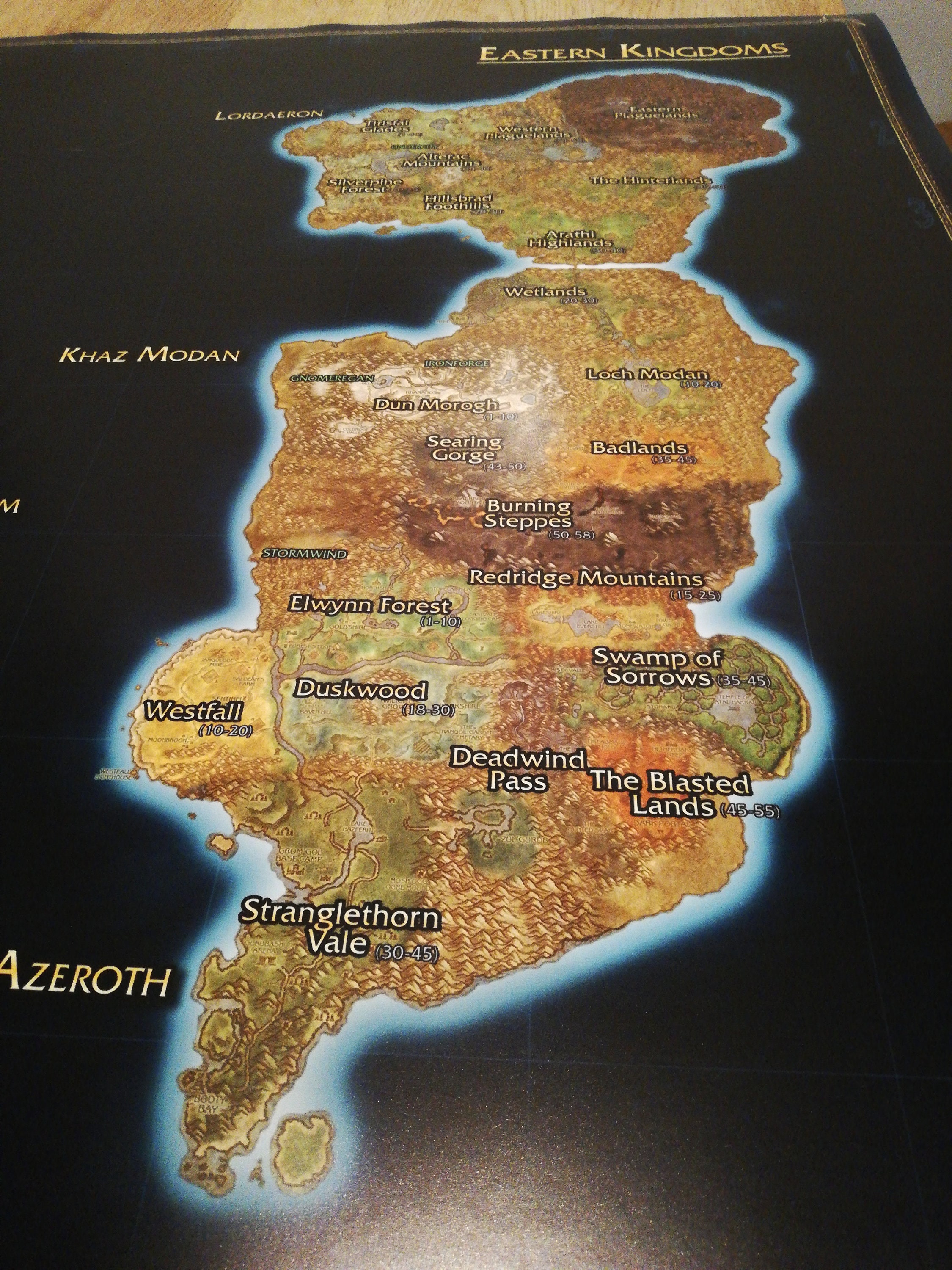 World of Warcraft Classic Zones Map A1 841x594mm HP Photo | Etsy