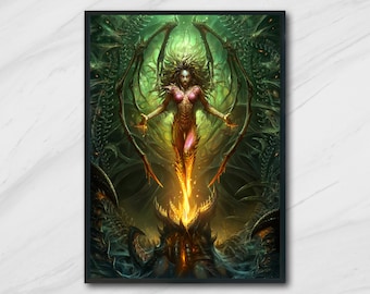 Starcraft 2, Królowa Ostrzy, Wysokiej Jakości Wydruk A3/A2