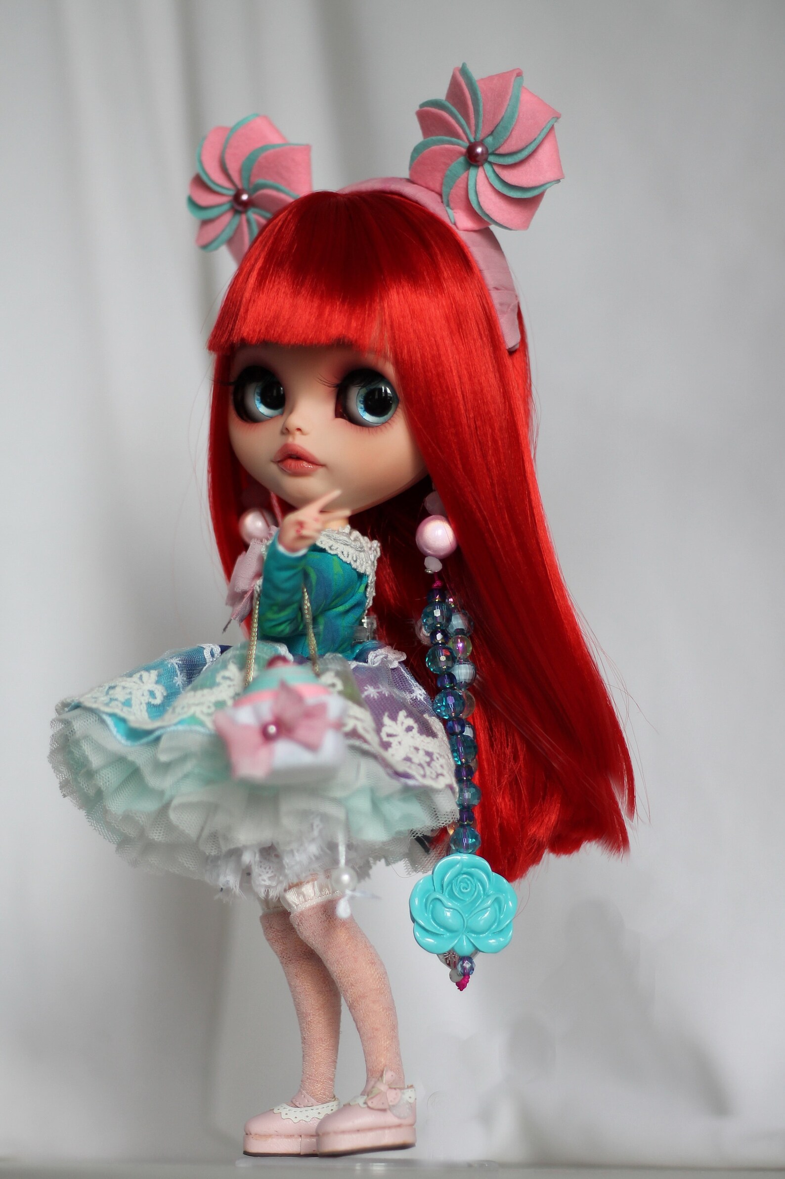 Red Candy Blythe Doll Custom Ooak Joint Etsy