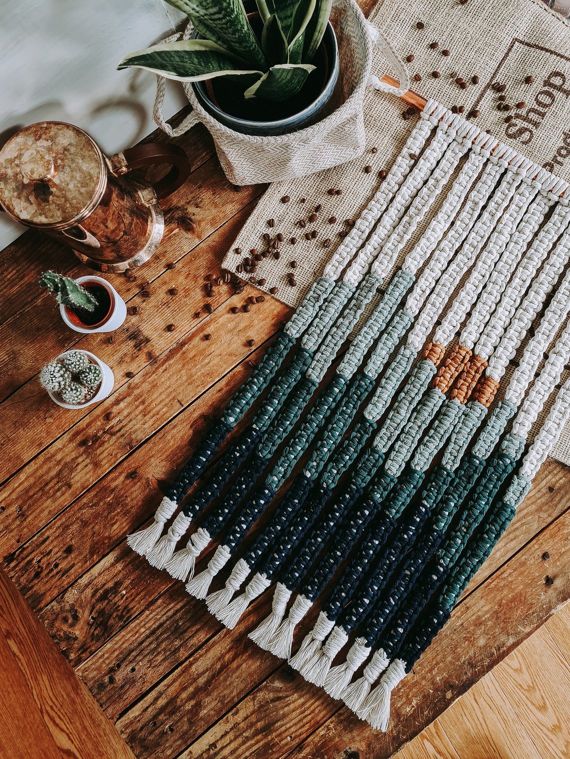 Bohemian Mountain Macrame wall hanging Modern Macrame Etsy