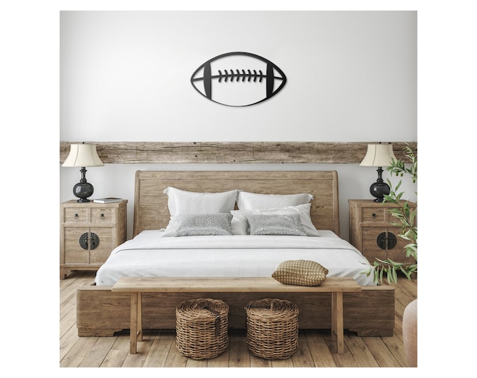 Custom American Football Metal Wall Art Sign