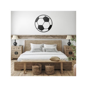 Soccer Ball Handcrafted Metal Wall Sign - Sports Room Decor - Soccer Fan Gift