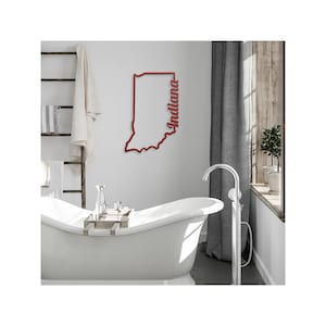 Indiana Metal Wall Art Sign
