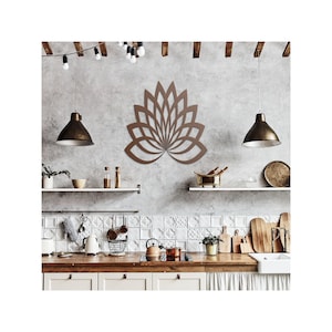 Radiant Lotus Flower Metal Wall Art