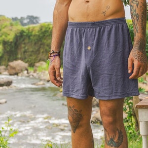 Boxer Shorts  Hemp Button Fly Boxers Functional fly Ecofriendly Hemp and Organic Cotton Underwear Mens Boxer Shorts by Asatre