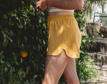 Pantalones cortos de cáñamo para correr • Ropa deportiva orgánica • Ropa de entrenamiento sostenible • Ropa de ejercicio de verano • Ropa deportiva ecológica • Ropa de algodón jersey