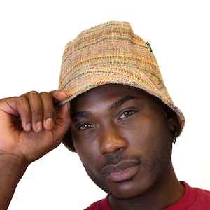 Hemp Bucket Hat Beach Panama Sun Hat Natural hippie Hat Unisex Handmade in Nepal Ecofriendly Hat