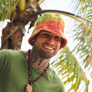 Tie Dye Hemp Bucket Hat: Eco-Friendly Festival Sun Hat