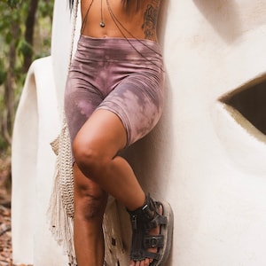 Shorts Tie Dye Hemp Blend Conforto e Estilo Shorts de Ciclismo Asatre Shorts Atléticos de Cânhamo e Algodão