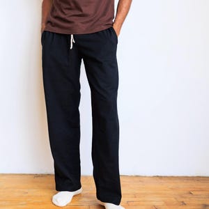 Hemp Lounge Pants • Organic Cotton Workout Clothing •Eco Friendly Straight Leg Sweatpants Unisex Gym Drawstring • Asatre Hemp Casual Leisure