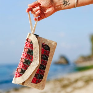 Women&#39;s Hemp Purse, Eco-friendly Hemp Clutch Purse, Handmade Himalayan Hemp Wallet, Asatre Hemp Purse