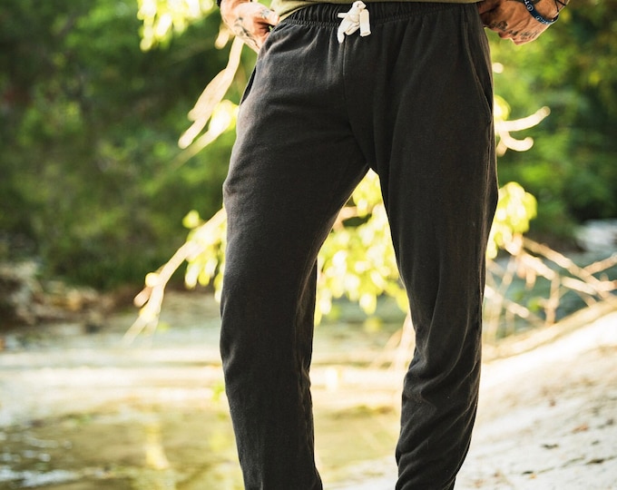 Hemp Jersey Joggers•Mens Hemp and Organic Cotton Jogger•Sustainable Apparel•Hemp Lounge Pants•Unisex Gym Workout Jogger•Sweatpant Jogger