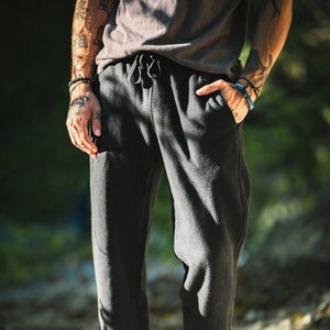 Pantaloni della tuta da uomo Pantaloni di canapa Pantaloni della tuta in pile di canapa e cotone biologico Pantaloni della tuta di canapa normali Abbigliamento di canapa Asatre