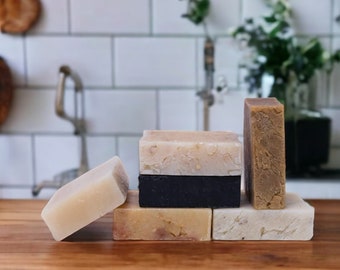 Hemp Soap Bundle (Pick your own 6- Pack), Handmade All Natural Hemp Soaps, Soap Gift Box