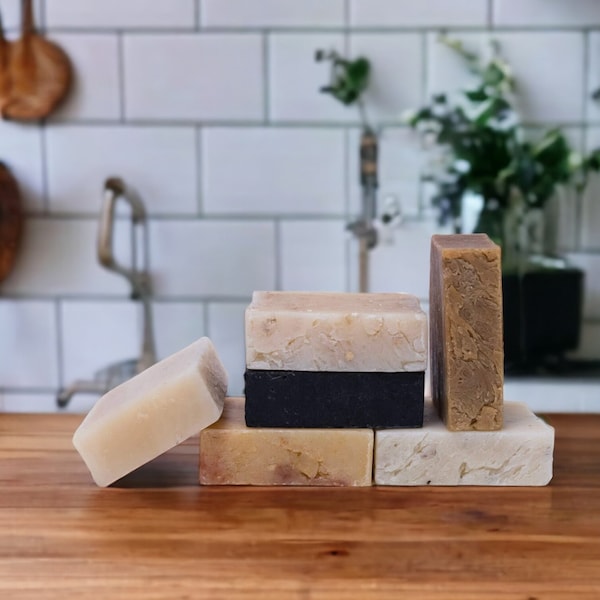 Hemp Soap Bundle (Pick your own 6- Pack), Handmade All Natural Hemp Soaps, Soap Gift Box