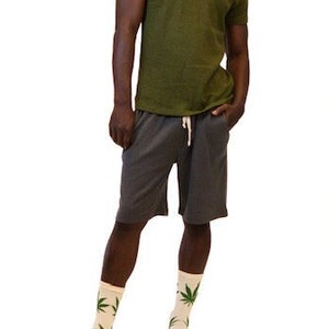 Men's Hemp Athleisure Jersey Shorts, Hemp and Organic Cotton Casual Shorts Olive, Gray, Black S-XXL image 1