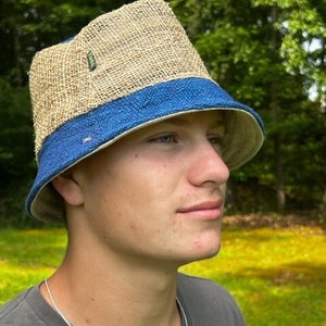 Hemp Bucket Hat - Blue