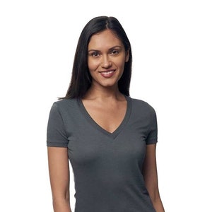 Hemp and Organic Cotton V-neck T-shirt XS to XXL Sizes, Viscose Hemp, image 4