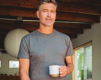 Men Hemp Shirt • Organic Cotton Lightweight Tee Summer Clothing Breathable Fabric Natural Fiber Sustainable T-Shirt Eco Friendly Casual Wear