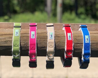 hemp dog collar with metal buckle