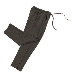 Men's Hemp and Organic Cotton Fleece Sweatpants Slim/Shorter Gray