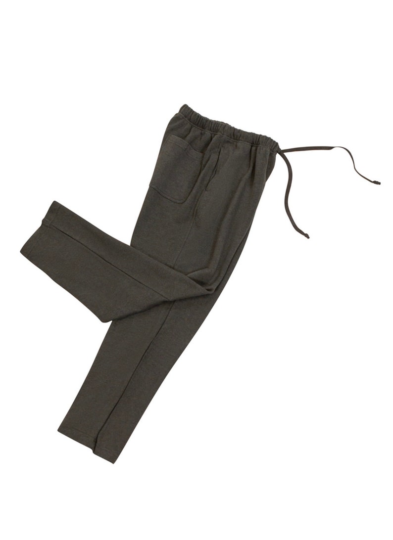 Men's Hemp and Organic Cotton Fleece Sweatpants Slim/Shorter Gray